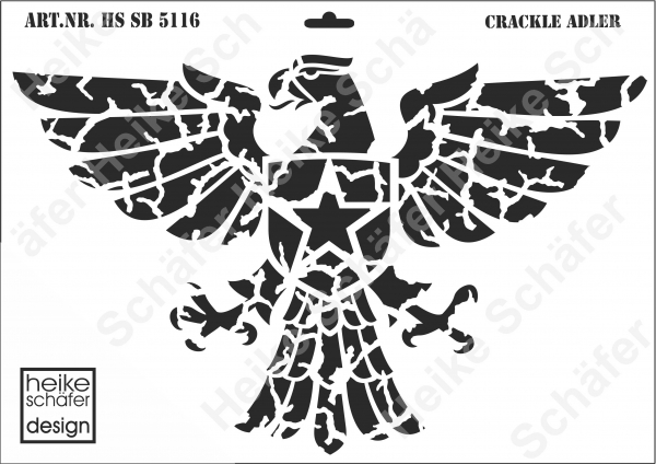 Schablone-Stencil A3 258-5116 Crackle Adler